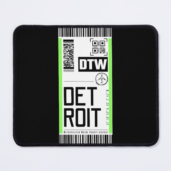 Item preview, DETROIT DTW classic luggage tag travel stickers designed and sold by LeddsoDello.
