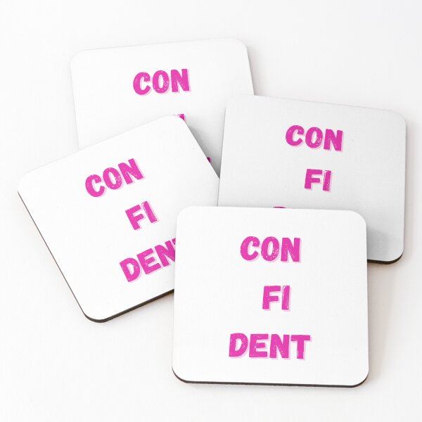 Item preview, Confident - pink - Inspirational Quotes designed and sold by Happier-Futures.
