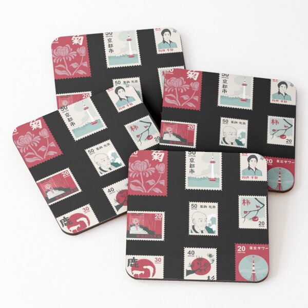 Item preview, Beautiful Japanese Stamps  Pack - Black Version   designed and sold by PerllaDesigns.
