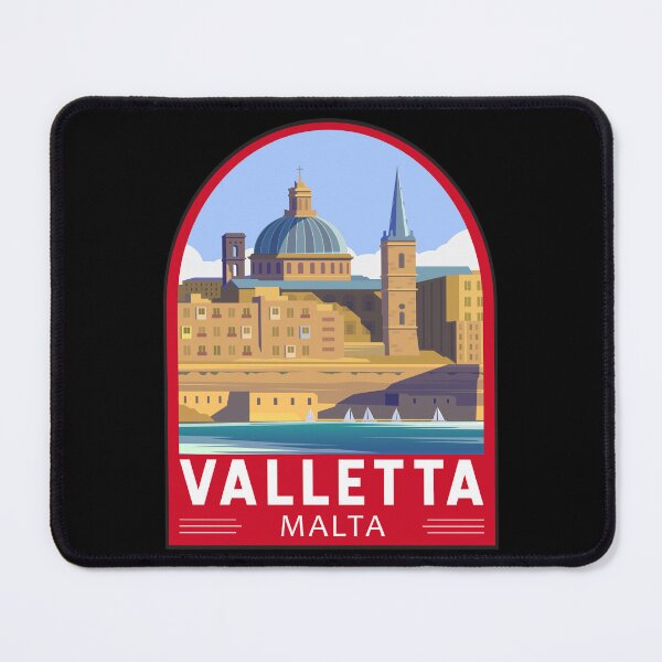 Item preview, Valletta Malta Travel Retro Emblem designed and sold by KrisSidDesigns.