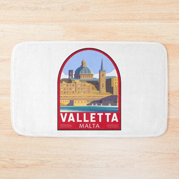 Item preview, Valletta Malta Travel Retro Emblem designed and sold by KrisSidDesigns.
