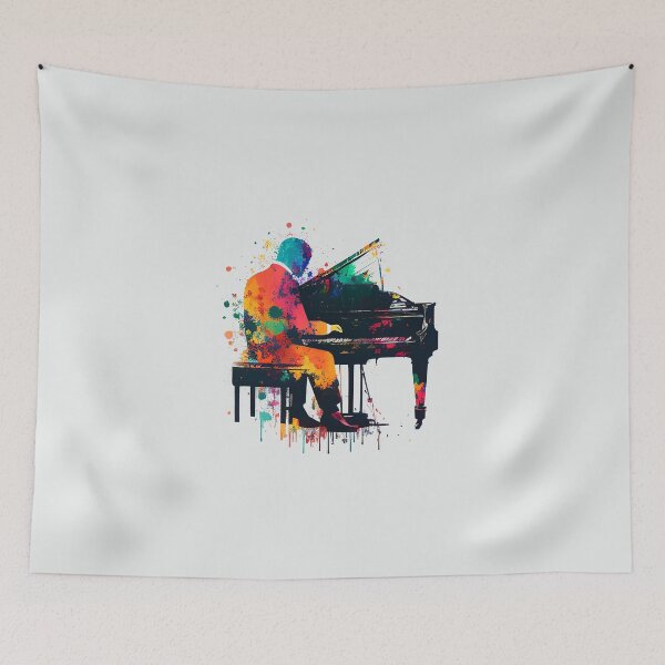 Item preview, Colourful Pianist Playing Piano designed and sold by LifeRide.