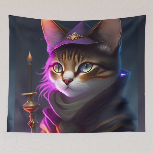 Item preview, Witch Cat - Modern Digital Art designed and sold by Ai-michiart.