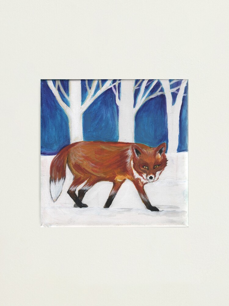 Thumbnail 1 of 3, Photographic Print, Fox in snow designed and sold by Creative1927.
