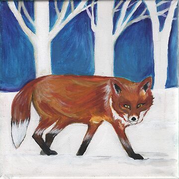 Artwork thumbnail, Fox in snow by Roselyn Snead