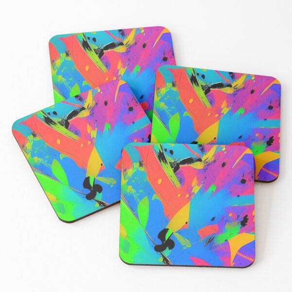 Item preview, Bright Bold Colorful Abstract Paint Splatter designed and sold by CattlettArt.