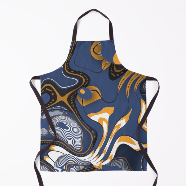 Item preview, Retro style Wave geometrical pattern and Creative Line curved design for artwork Blue - orange colorful designed and sold by Gugurat.