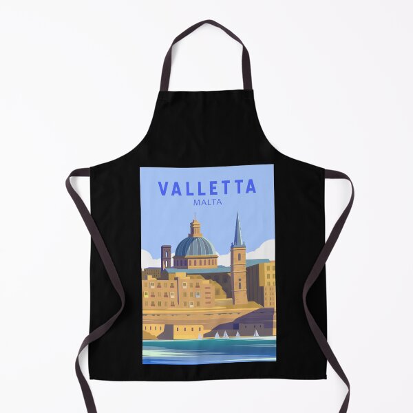 Item preview, Valletta Malta Travel Vintage Art designed and sold by KrisSidDesigns.