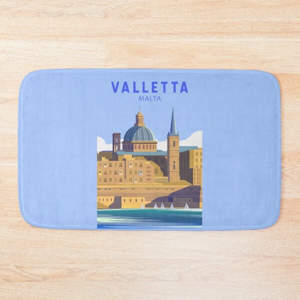 Item preview, Valletta Malta Travel Vintage Art designed and sold by KrisSidDesigns.