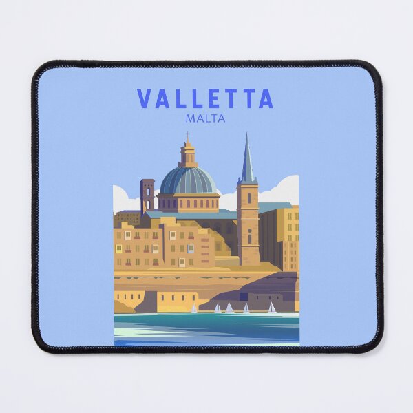 Item preview, Valletta Malta Travel Vintage Art designed and sold by KrisSidDesigns.