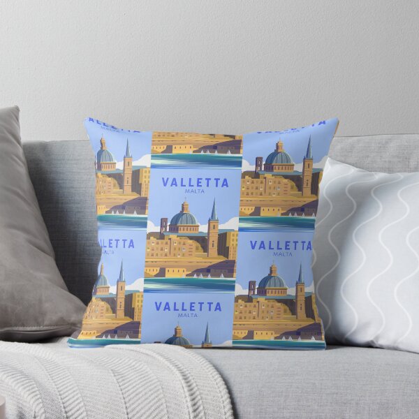 Item preview, Valletta Malta Travel Vintage Art designed and sold by KrisSidDesigns.