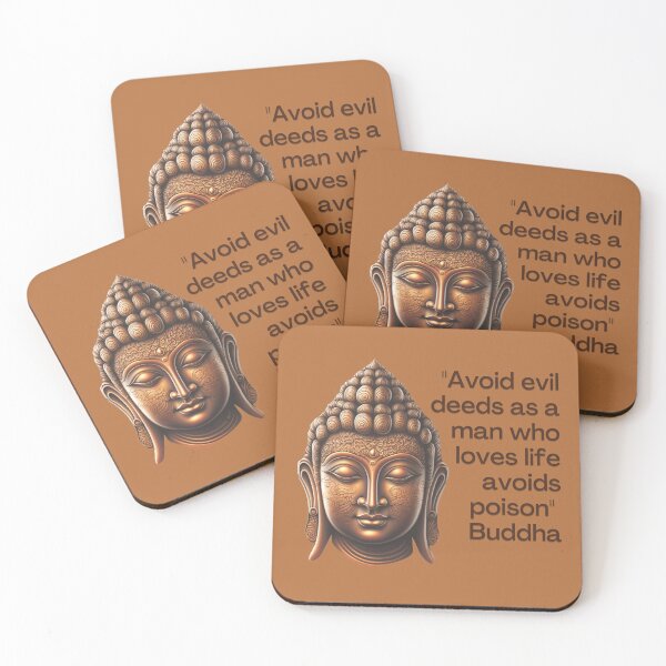 Item preview, Buddha - Avoid evil deeds as a man who loves life avoids poison designed and sold by RetComly.