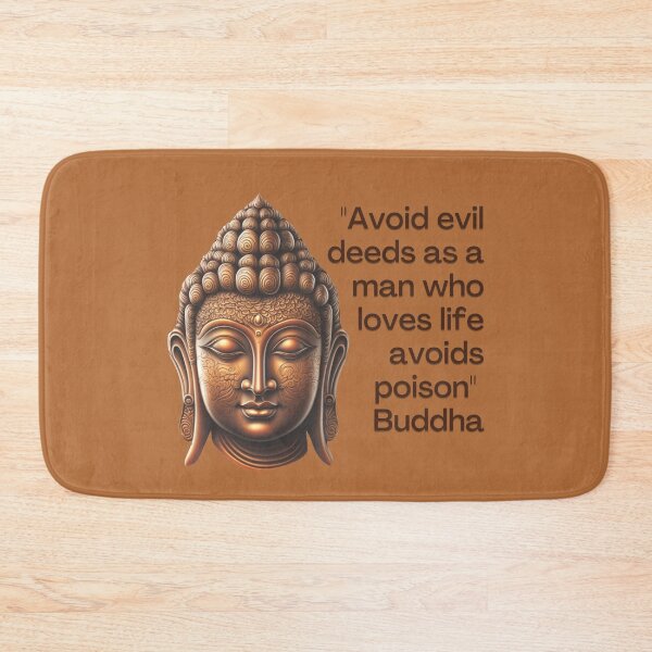 Item preview, Buddha - Avoid evil deeds as a man who loves life avoids poison designed and sold by RetComly.