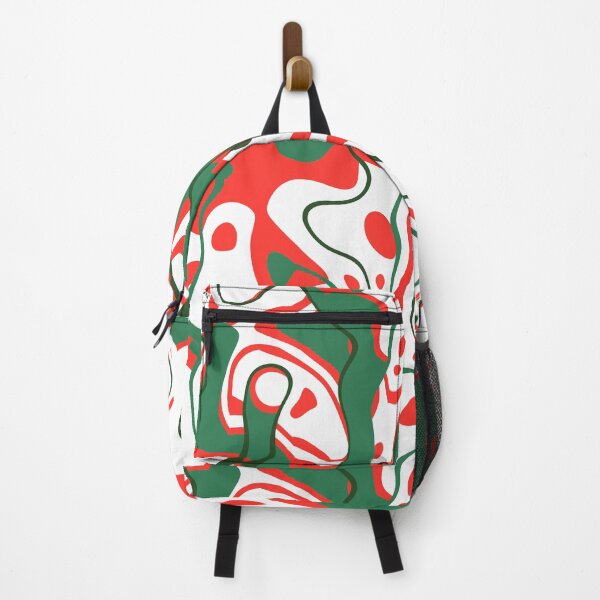 Item preview, Retro style Wave pattern and Line curved design for artwork Green - red colorful designed and sold by Gugurat.