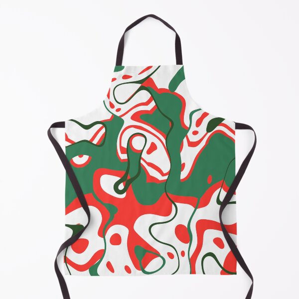 Item preview, Retro style Wave pattern and Line curved design for artwork Green - red colorful designed and sold by Gugurat.