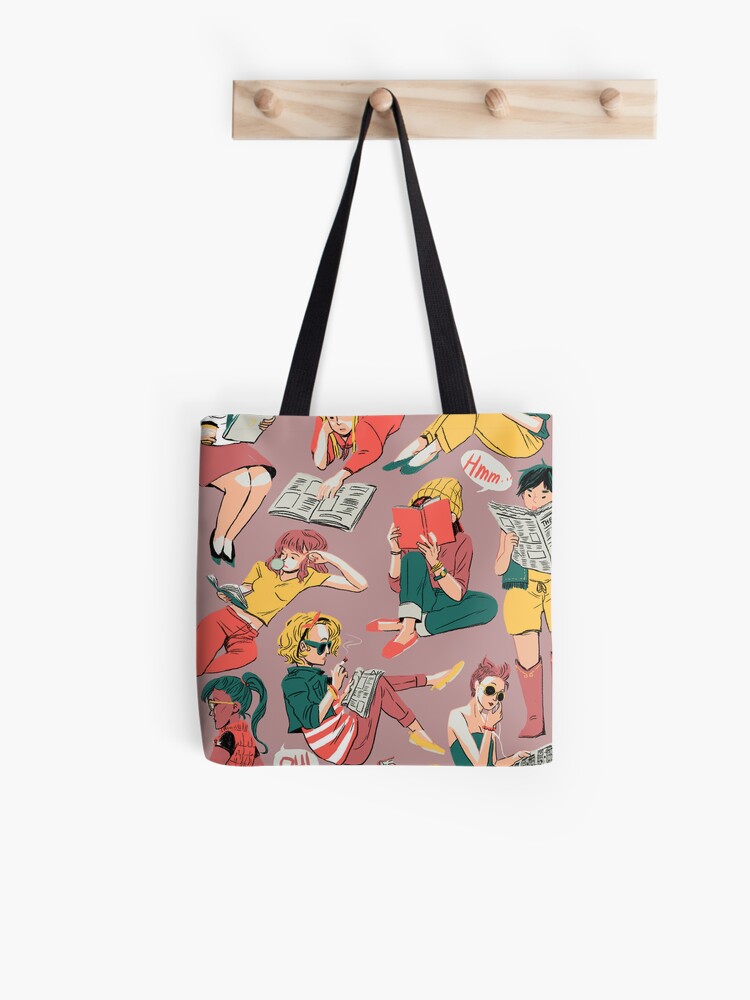 Tote Bag, Let's Read designed and sold by kbdoodles