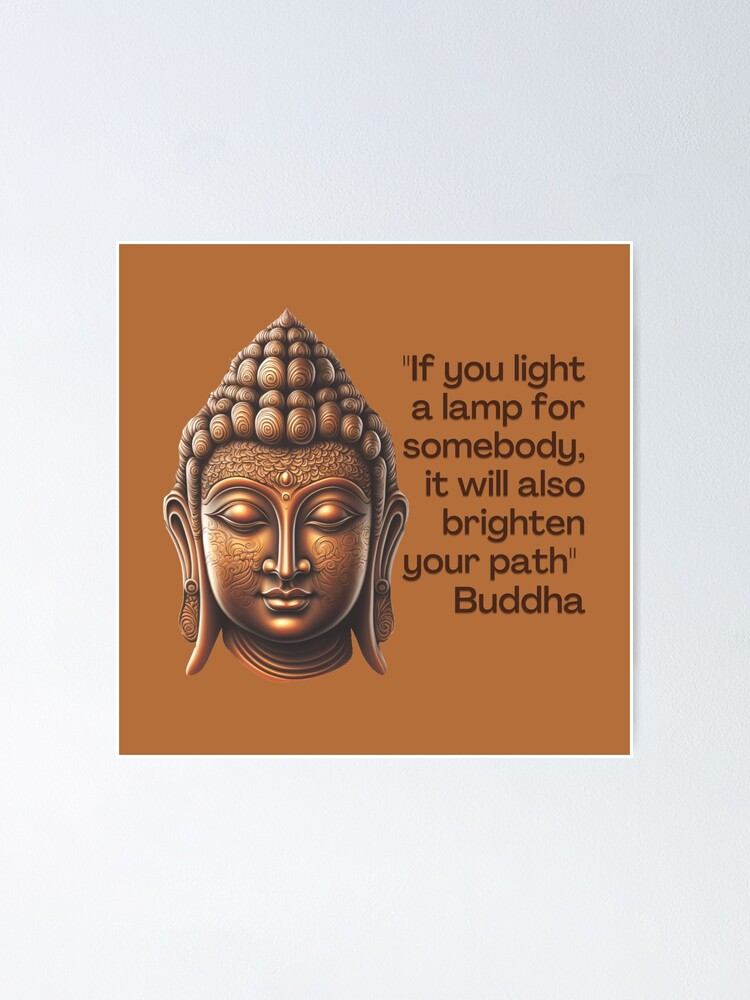 If You Light A Lamp For Someone Else It Will Also Brighten Your Path. -  Buddha Quotes - Sticker