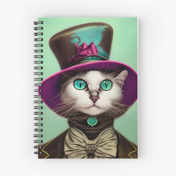 Item preview, Classy Victorian Persian Kitty Cat with Green eyes and Top Hat  designed and sold by BadassBazaar.