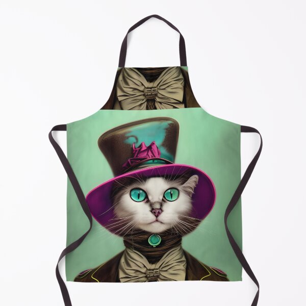 Item preview, Classy Victorian Persian Kitty Cat with Green eyes and Top Hat designed and sold by BadassBazaar.