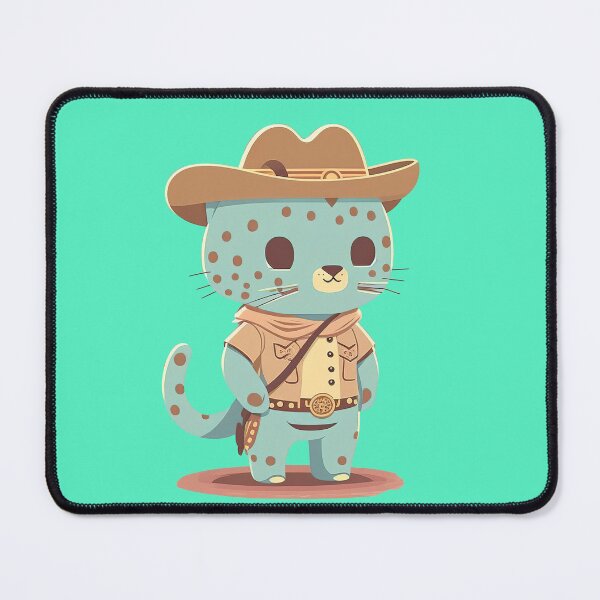 Item preview, Cute Jaguar Cowboy(Transparent) designed and sold by pastelcountrytx.