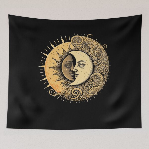 Item preview, Mystical Memento: Vintage Sun and Moon designed and sold by RetroZ0.