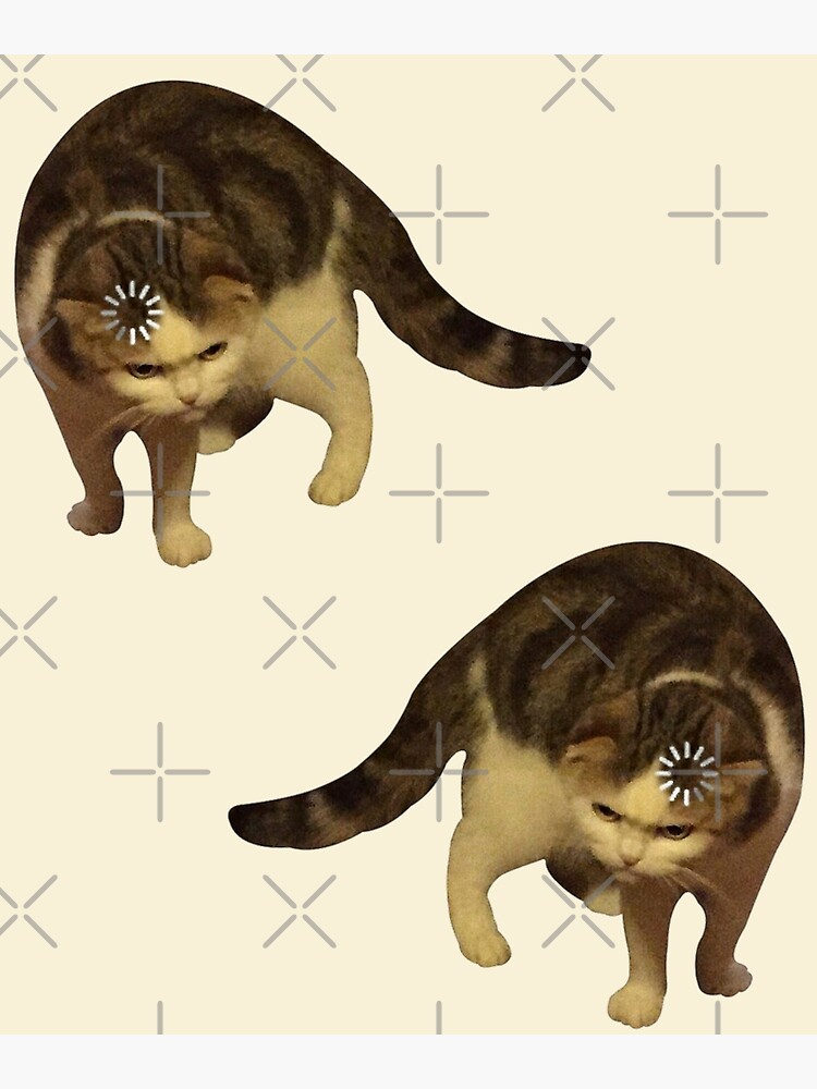 Cat loading icon meme | Greeting Card