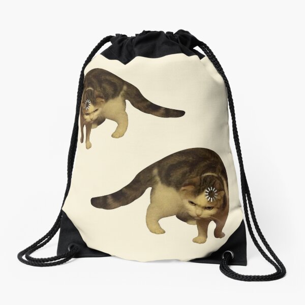 Cat loading icon meme | Drawstring Bag