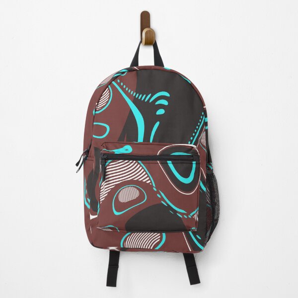Item preview, Retro style Creative Wave geometrical pattern and Line curved design for Contemporary artwork Green - Brown colorful designed and sold by Gugurat.