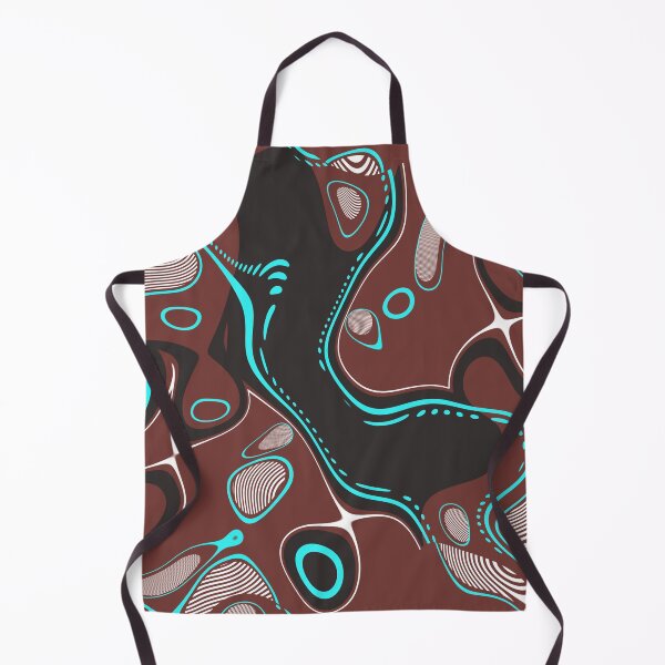 Item preview, Retro style Creative Wave geometrical pattern and Line curved design for Contemporary artwork Green - Brown colorful designed and sold by Gugurat.
