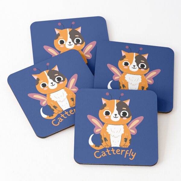 Item preview, Catterfly Cute Cat Design for Cat Lovers and Butterfly Lovers designed and sold by tranquilbeach.