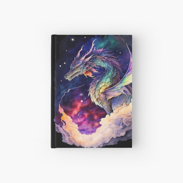 Item preview, Colorful Starry Dragon in the Deep Space, Nebula Background, Rainbow Dragon designed and sold by MoonFoxDesign.
