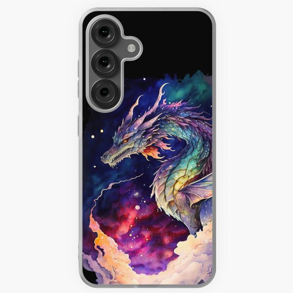 Item preview, Colorful Starry Dragon in the Deep Space, Nebula Background, Rainbow Dragon designed and sold by MoonFoxDesign.