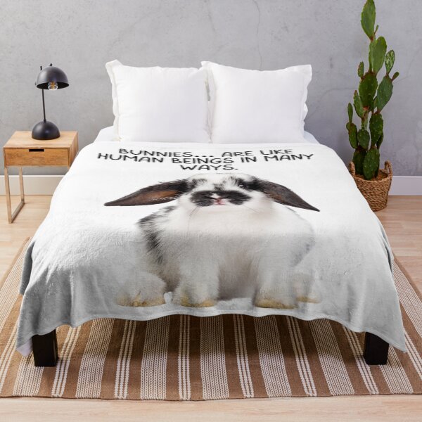 Item preview, Bunnies are like human beings in many ways - Black letters designed and sold by Mechanical-Artt.