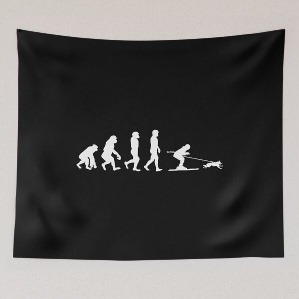 Item preview, Dog Skijoring Skiing Winter Sport Evolution designed and sold by CuteDesigns1.