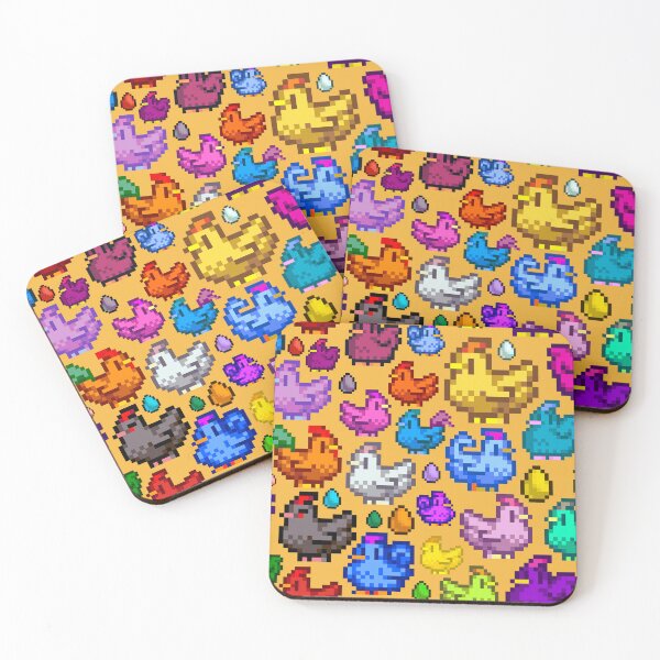 Item preview, Rainbow Pixel Chickens AOP designed and sold by spookyhobbit.
