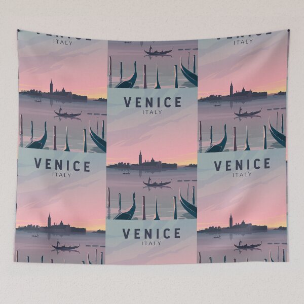 Item preview, Venice Italy Travel Vintage Art designed and sold by KrisSidDesigns.