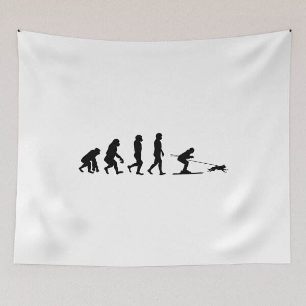 Item preview, Dog Skijoring Skiing Winter Sport Evolution designed and sold by CuteDesigns1.