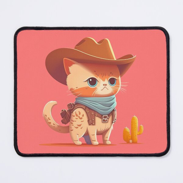 Item preview, Cute Kitten Cowboy(Transparent) designed and sold by pastelcountrytx.