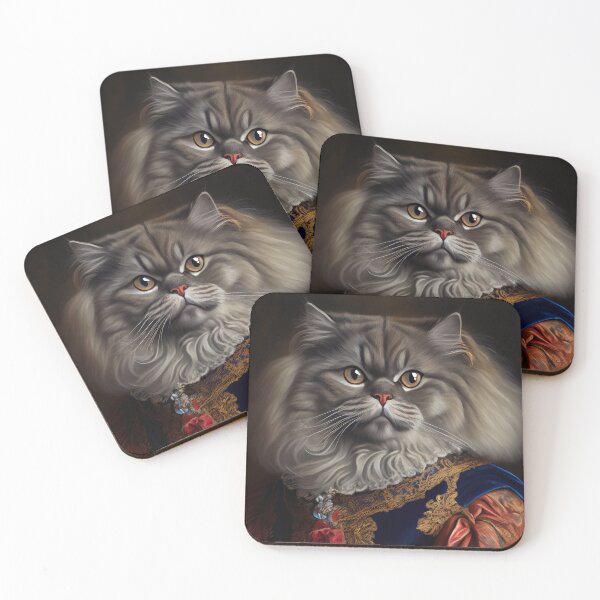 Item preview, British Longhair King Cat Breed Portrait Royal Renaissance Animal Painting designed and sold by Nalaxation.
