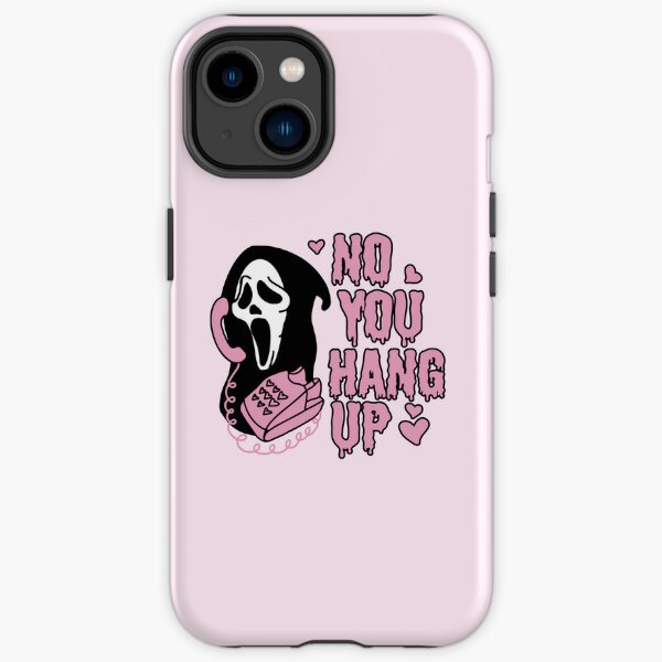 Phone Case With Lanyard Dark Blue Ghost Face Graphic Phone Case