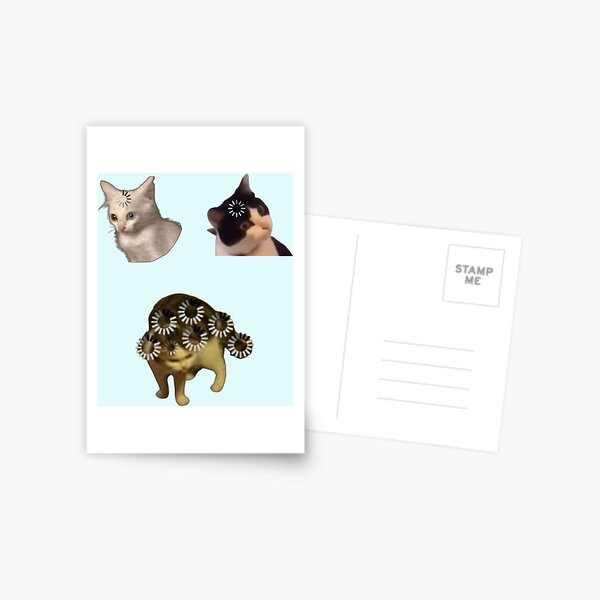 Cat loading icon meme Postcard for Sale by Goath