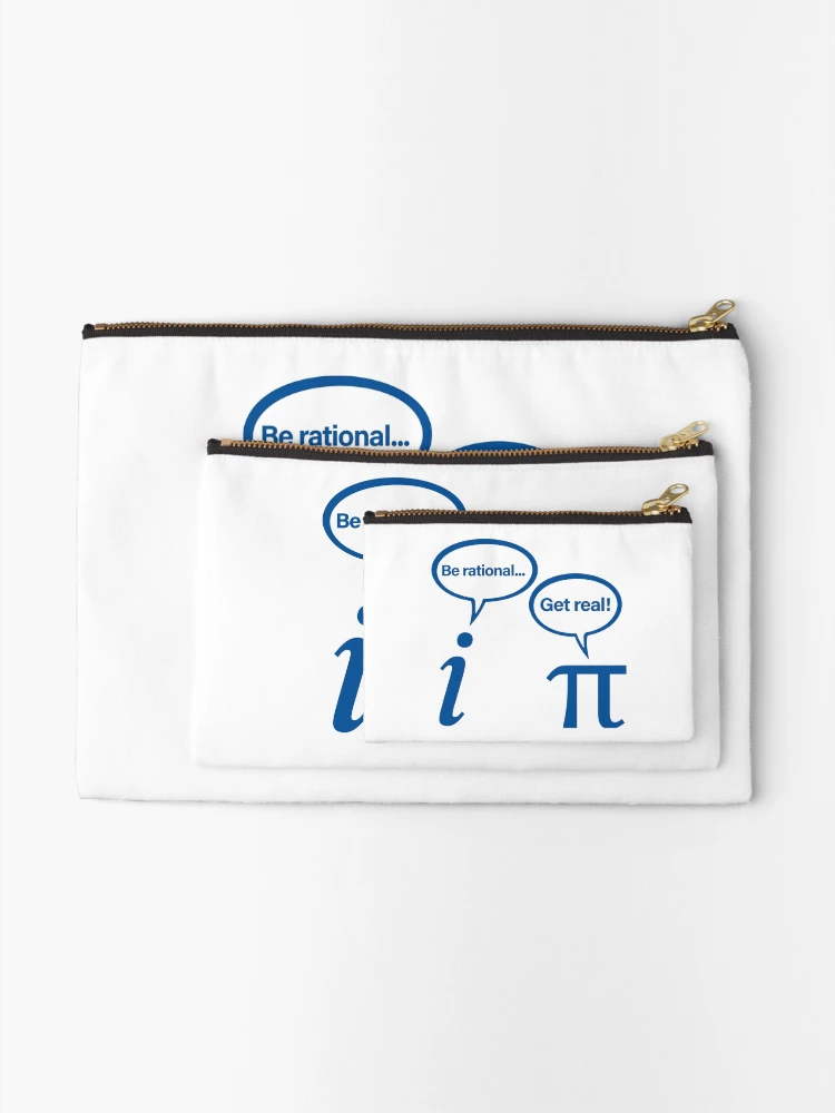 Thumbnail 2 of 4, Zipper Pouch, Be Rational Get Real Imaginary Math Pi designed and sold by ScienceCorner.