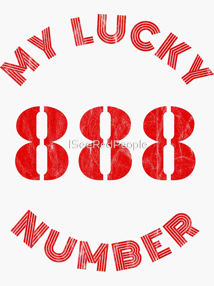 My Lucky Number 888 v2 - red | Sticker