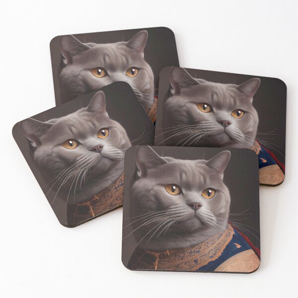 Item preview, British Shorthair Cat Breed Portrait Royal Renaissance Animal Painting designed and sold by Nalaxation.