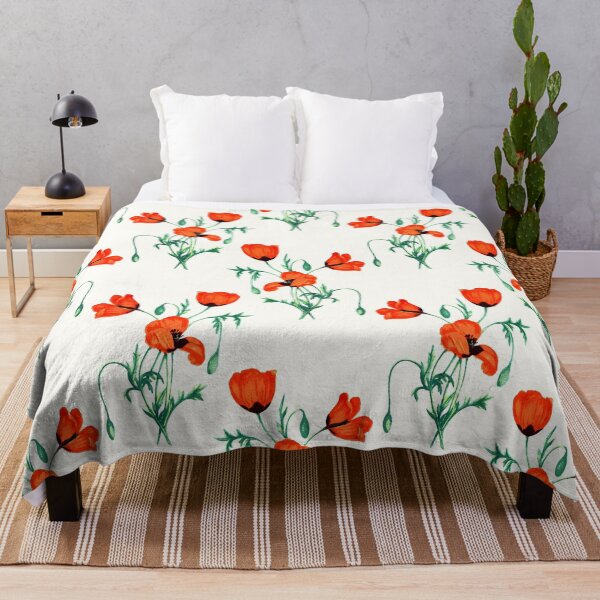 Item preview, Poppy watercolor pattern designed and sold by lalylaura.