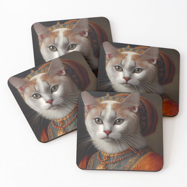 Item preview, Burmilla King Cat Breed Portrait Royal Renaissance Animal Painting designed and sold by Nalaxation.