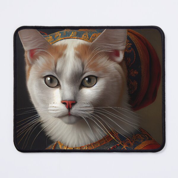 Item preview, Burmilla King Cat Breed Portrait Royal Renaissance Animal Painting designed and sold by Nalaxation.