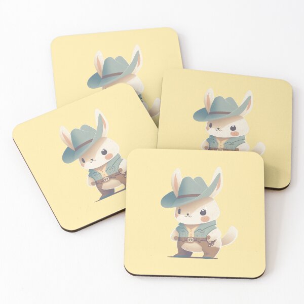 Item preview, Cute Bunny Cowboy(Transparent) designed and sold by pastelcountrytx.