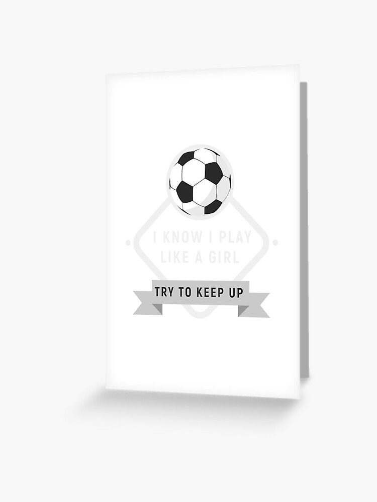 Girl Football Greeting Cards for Sale