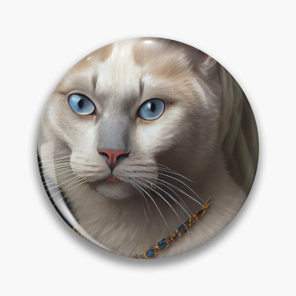 Item preview, Burmilla Queen Cat Breed Portrait Royal Renaissance Animal Painting designed and sold by Nalaxation.